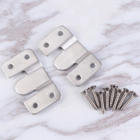 UPOUART 10Pcs Furniture Corner Code Stainless Steel Photo Frame Bracket Rust Resistant for Wall Use