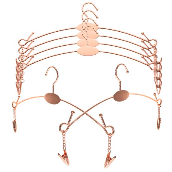 UPOUART 10Pcs Hangers Clips For Women Clothes Storage With Rubber Coating