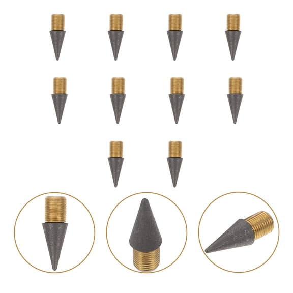 UPOUART 10Pcs Infinite Pencil Tips Black Inkless Pen Nibs with for Portable Use
