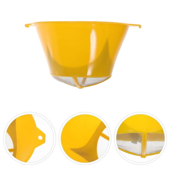 UPOUART 10Pcs Mesh Paint Filter Plastic Paint Strainer Yellow Screen For Remove Paint Clumps