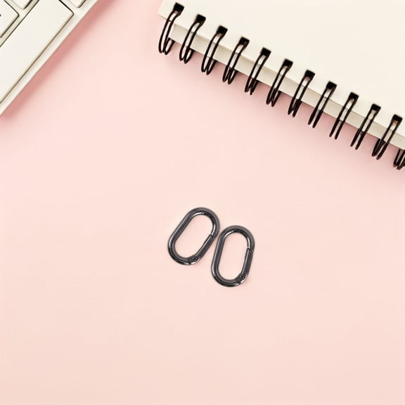 UPOUART 10Pcs Metal Carabiner Clips for Keys and Bag Accessories Black Spring Snap Hooks