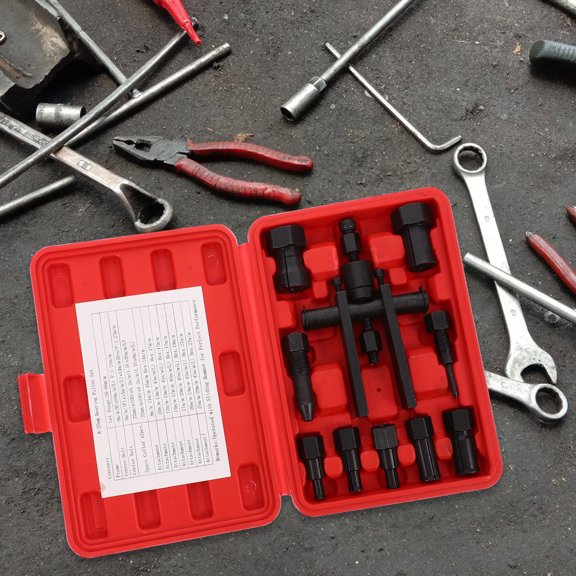 UPOUART 10Pcs Motorcycle Two Jaw Bearing Puller with Box High Hardness Rust Resistant Red