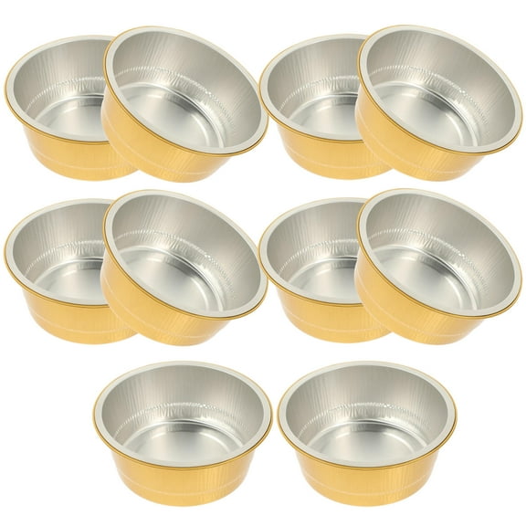 UPOUART 10Pcs Multi Function Grill Box Golden Aluminum Foil Container for Barbecue and Picnic