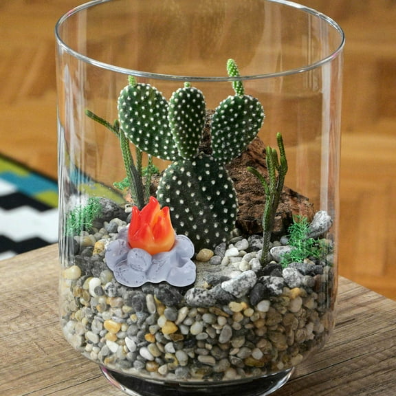 UPOUART 10Pcs Resin Mini Campfire Model for Micro Landscape Fairy Garden Dollhouse Fire