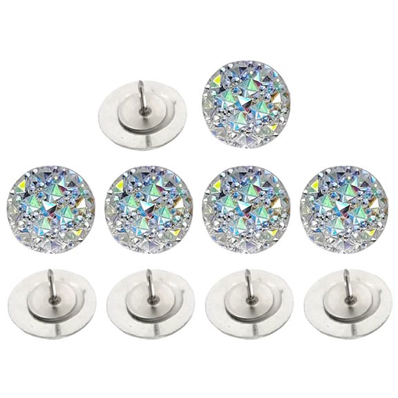 UPOUART 10-Pack Plated Thumb Tacks for Maps, Resin Crafts, Office and Home Use, Metal Push Pins