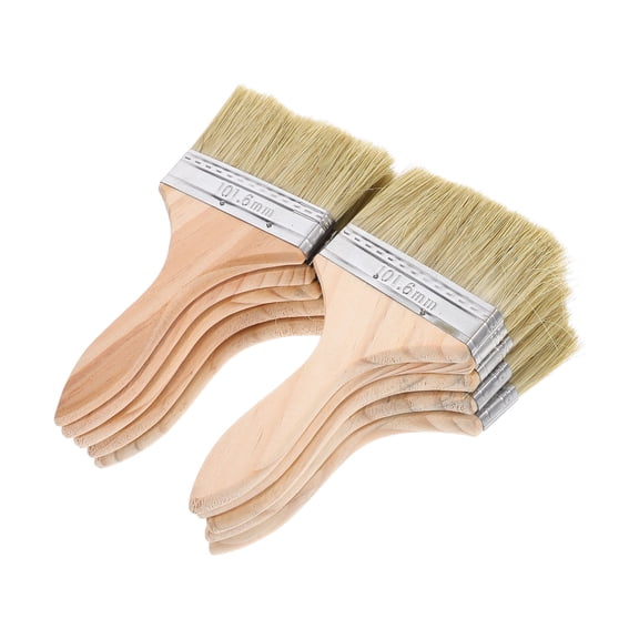 UPOUART 10Pcs Small Paintbrush Mixed Yarn Round Handle Watercolor Painting for Artists Indoor Use