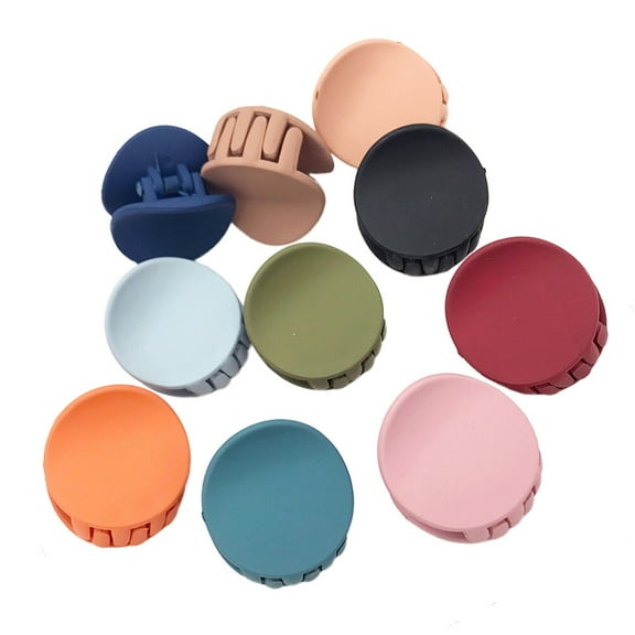 UPOUART 10Pcs Small Round Hair Clips Assorted Color for Birthday Party Accessories