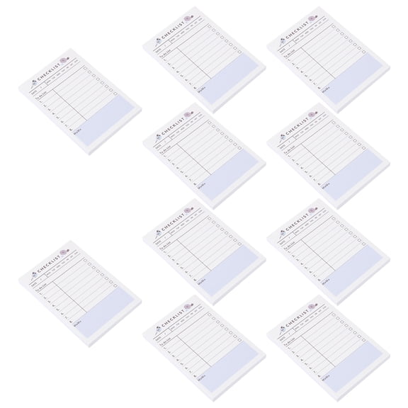 UPOUART 10Pcs White Note Pads for Writing and Planning Schedule with Practical Smooth Paper