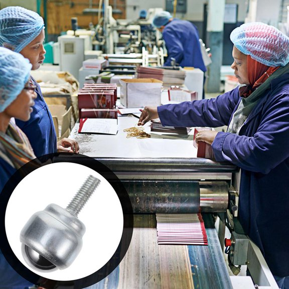 UPOUART 10Pcs Workbench Ball Bearing Wheels Plated Silver Metal Casters Kit with Easy Installation and Durable Design