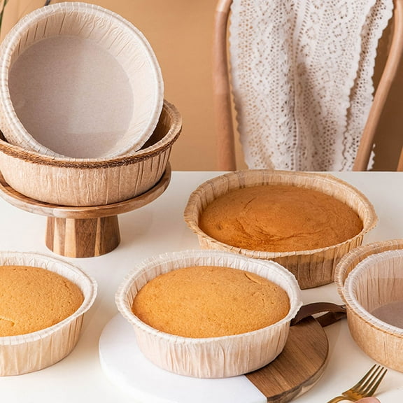 UPOUART 10-Piece Golden Cake Pan Paper Baking Cups Non- Release for Baking Desserts