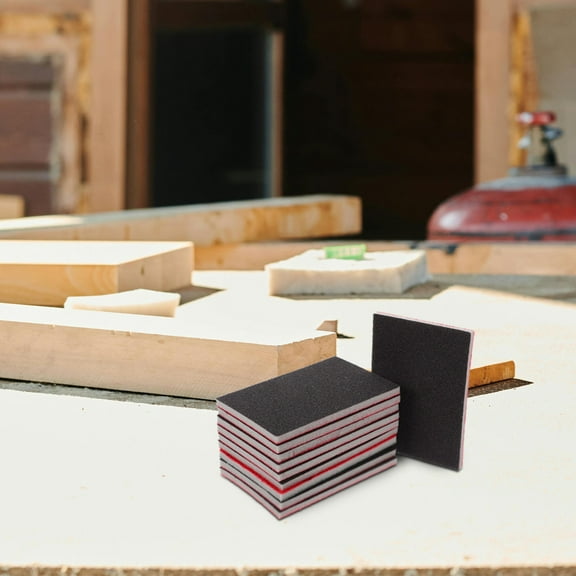 UPOUART 10pcs Square Sanding Sponge Pads for Furniture Repair, Multi- Sandpaper Blocks for Wood, Paint, and Projects