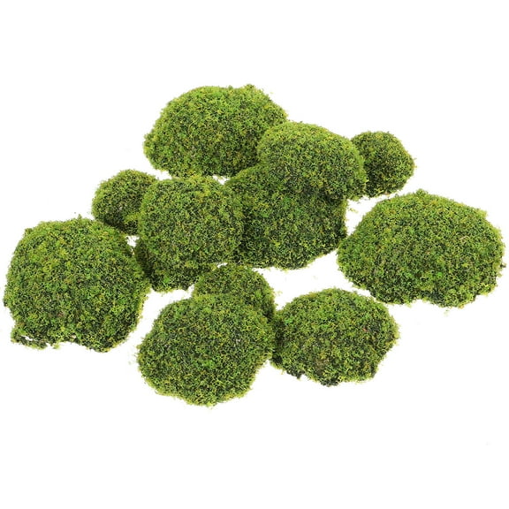 UPOUART 12 Pieces Artificial Moss Rocks Faux Moss Stones for Garden, Landscape, Wall Decor and Indoor Outdoor Design