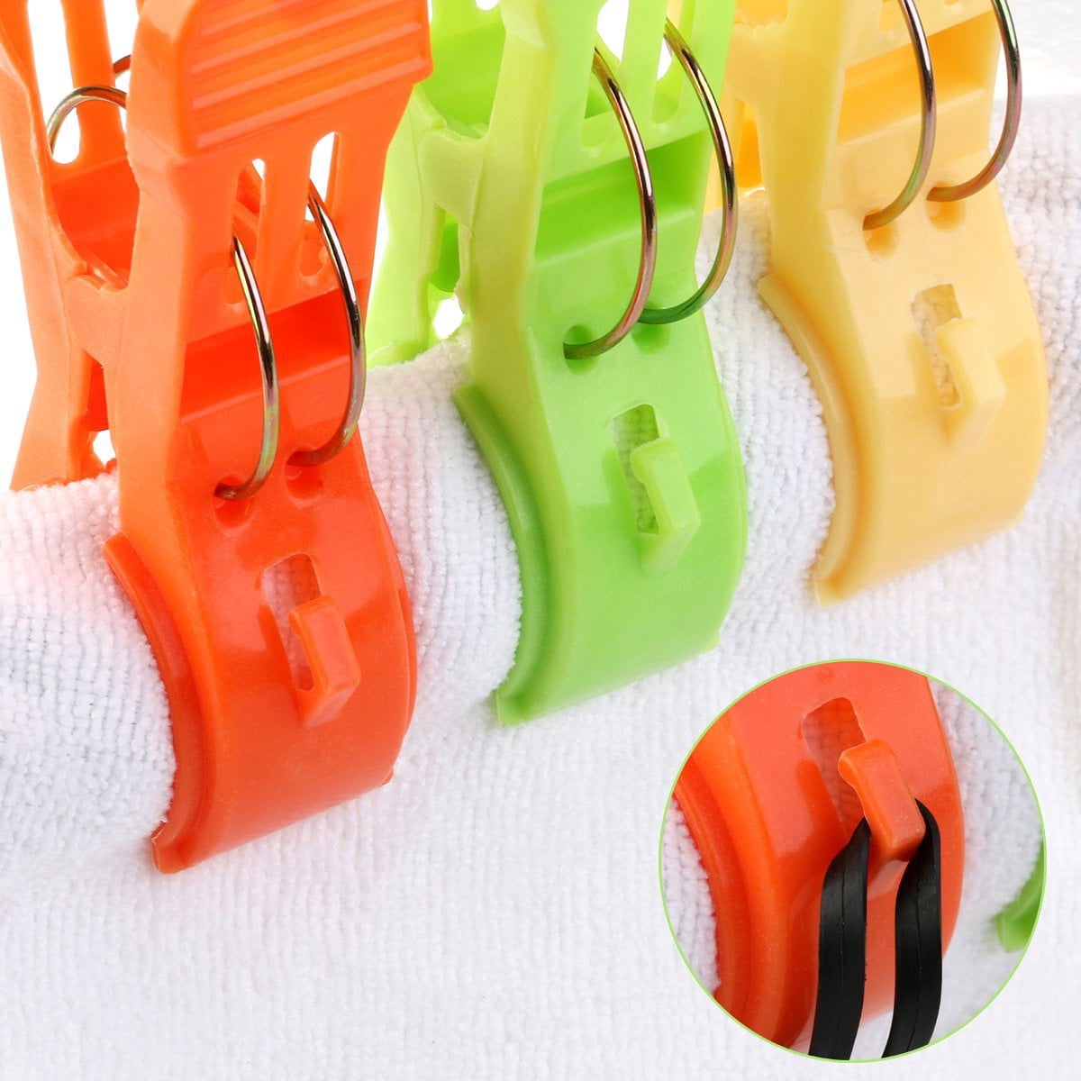 UPOUART 12Pcs Cloth Clips Plastic Assorted Colors Rust Resistant for ...