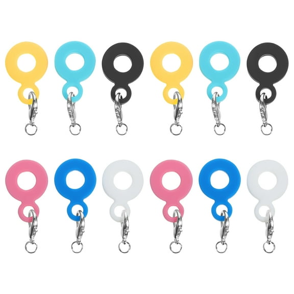 UPOUART 12Pcs Reusable Straw Pendant Hanging Charms Made of Safe Silicone in Assorted Colors