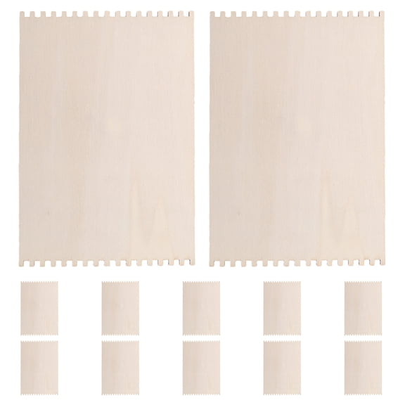 UPOUART 12Pcs Hand Weaving Loom Board Khaki Solid Wood with Smooth Surface for Beginner Weaving Projects