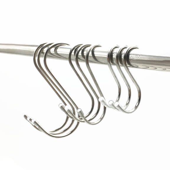 UPOUART S Hooks Silver 201 Stainless Steel Bathroom Door Organizer for Handbags