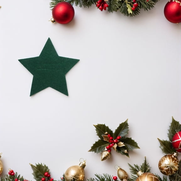 UPOUART 12Pcs Reusable Christmas Cutlery Bags with Star Shape Fabric for Festive Dining Table Use