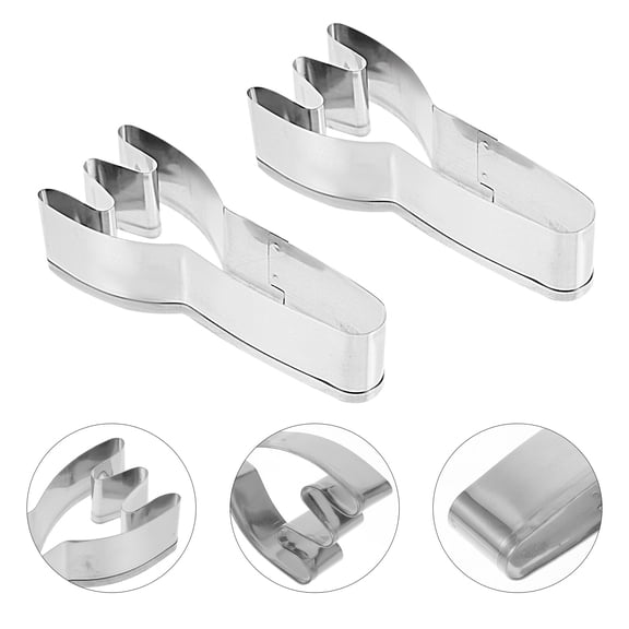 UPOUART 12Pcs Stainless Steel Baking Utensil Fork Shape Cookie Mold for Dessert Shops