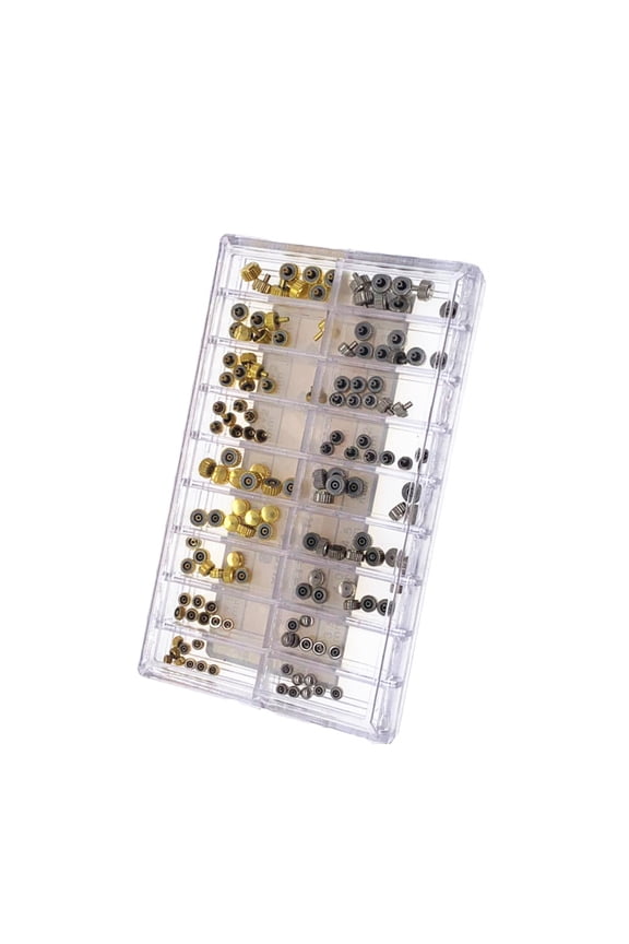 140Pcs Professional Watch Crown Assorted Colors for Durable Watch Repair Parts