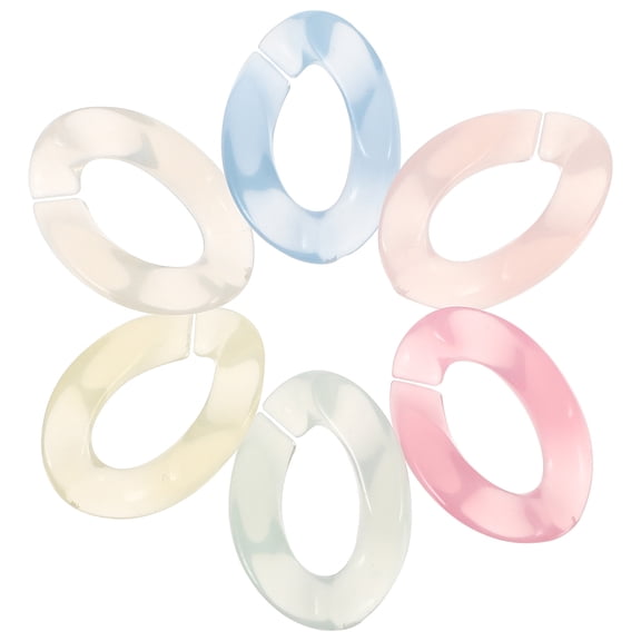 UPOUART 150Pcs Acrylic DIY Buckles Assorted Colors for Jewelry Making Phone Chain Bracelet Bag Chains