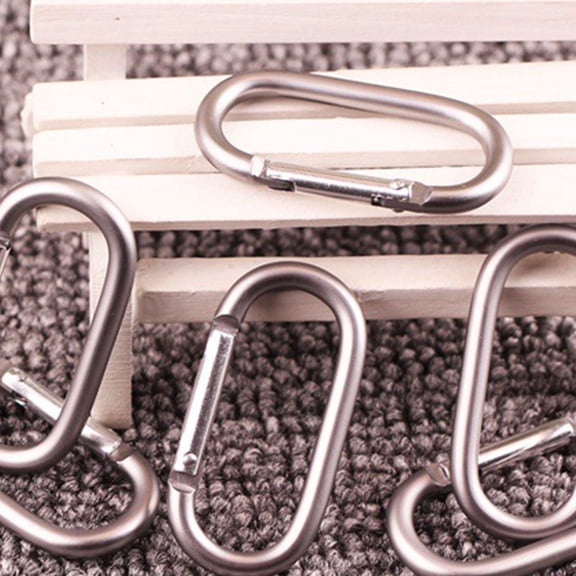 UPOUART Carabiner Clip Heavy Duty Track-shaped Silver 15Pcs 2x1in