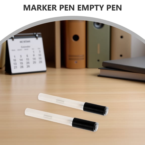 UPOUART 15Pcs Empty Fillable Pen Refillable Paint Markers with Round and Oblique Head Tips for Drawing