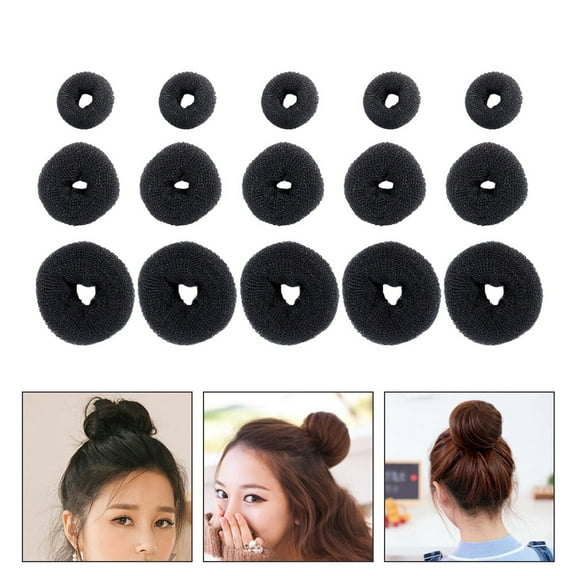 UPOUART 15pcs Hair Donut Bun Maker Hair Styling Accessories For Up Ponytails Special Occasions