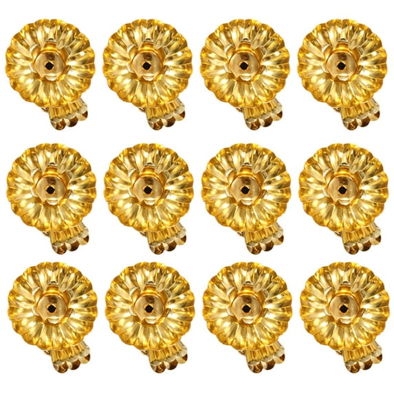 UPOUART Set of 15 Vintage Metal Candle Holder Clips for Table Candlesticks, Decorative and Candle Accessories