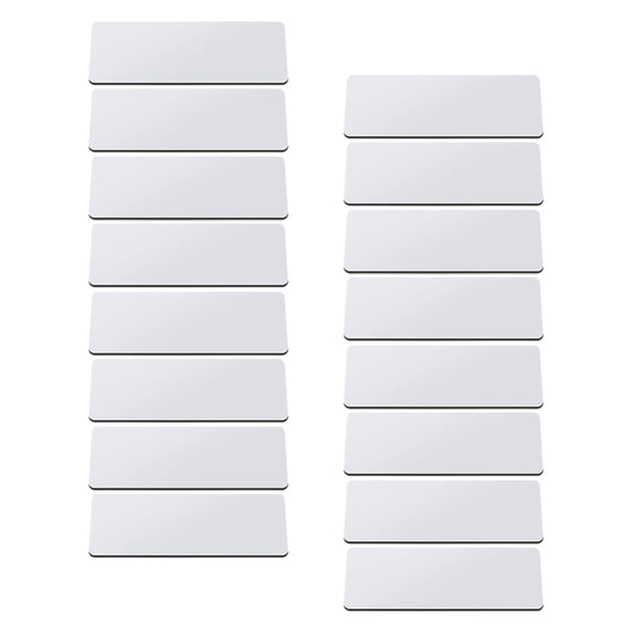 Reusable Id Tags UPOUART White Blank Name Badge Tags for Projects, 16 Pieces and ...