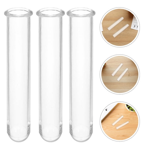UPOUART 16Pcs Terrarium Decorative Test Tube Vase Clear Transparent Plastic Flower Vases for Hydroponic Plants