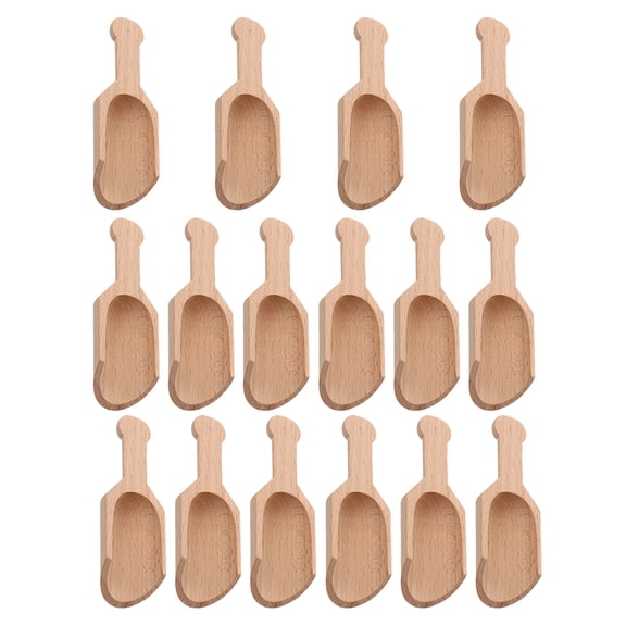 UPOUART 16-Piece Natural Wood Measuring Spoons Set for Tea Leaves, Salt, Spices, and Powdered Ingredients