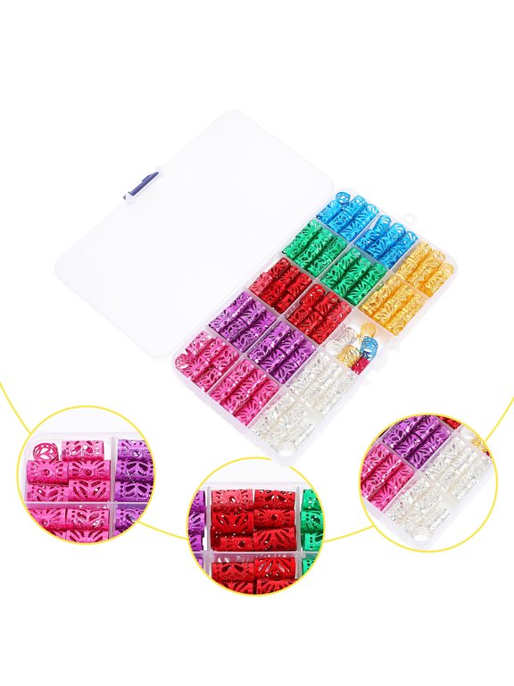 Alloy Dreadlocks Cuffs Assorted Color Hair Tubes 170 Pieces
