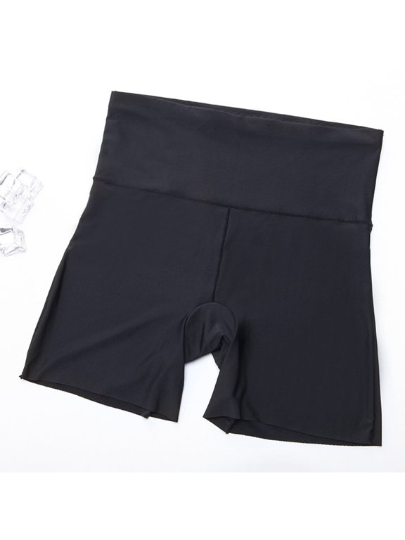 Women's Biker Shorts, Black High Waist Wind-Resistant Athletic Shorts with Seamless Stitching for Daily Wear