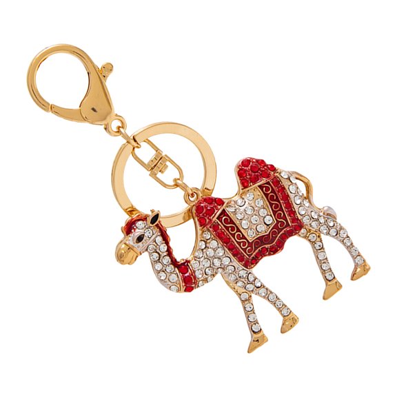 UPOUART Rhinestone Animal Keychain, Red Bag Charm Accessory, Ideal Gift for Family, Friends, and Loved