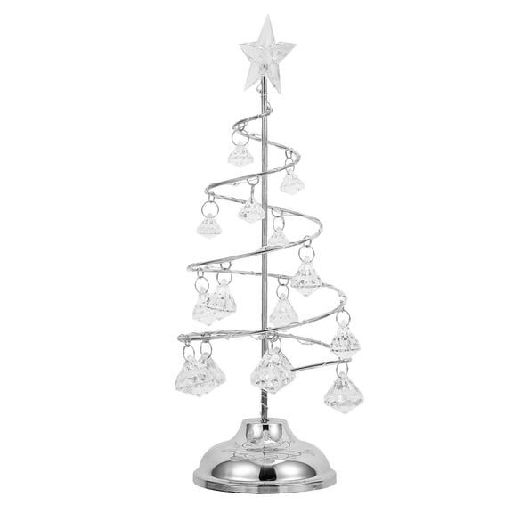 UPOUART 1Pack Christmas Tree Night Light Acrylic Iron 26.0x8.0x8.0In Desktop Miniature