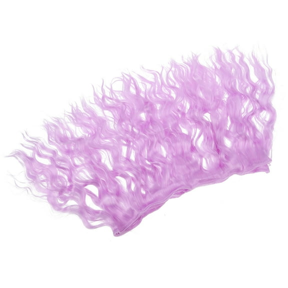 UPOUART 1Pack Doll Hair Accessories Lavender Curly Fiber For Realistic Hairstyles And Comfortable Fit 13.4X2.4X0.4In
