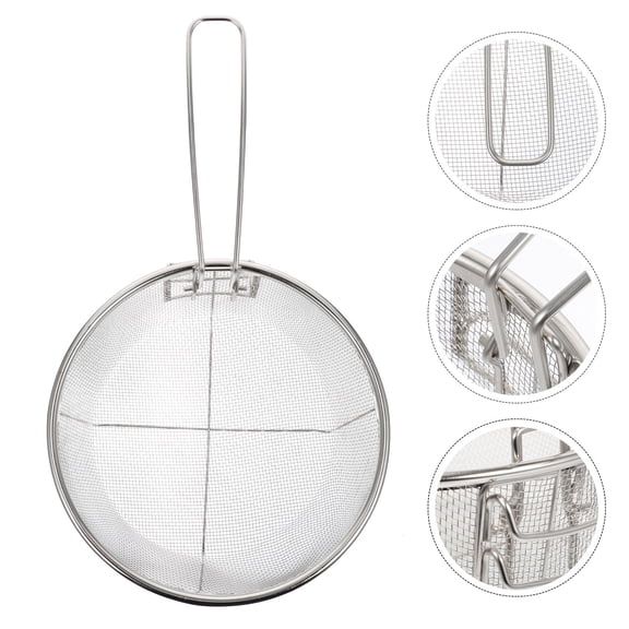 UPOUART 1Pack Fine Mesh Fry Basket for Pot Stainless Steel Cooking Aid
