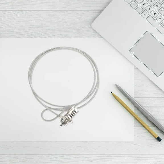 UPOUART Steel Security Cable Lock for Notebook with Resettable 4-Digit Combination Code Laptop Anti-Theft