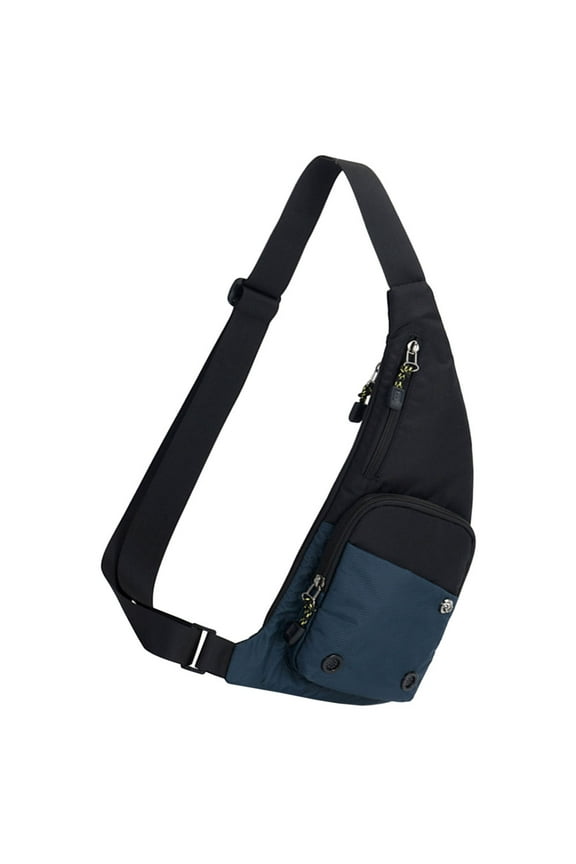 Women's Navy Nylon Crossbody Bag, Lightweight Phone Holder and Essentials Pouch with Spacious Storage