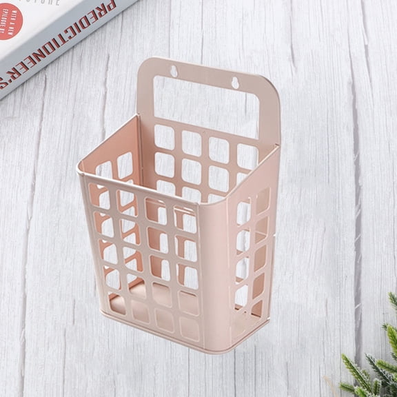 UPOUART 1Pack Mini Laundry Basket Plastic Clothes Storage for Families Laundry Room Pink