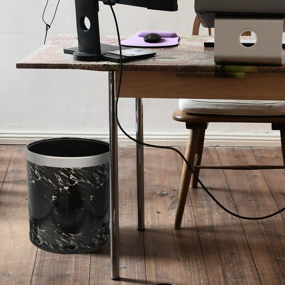 UPOUART 1Pack Plastic Garbage Can 27x23cm for Bathroom Homeowners Use Simple