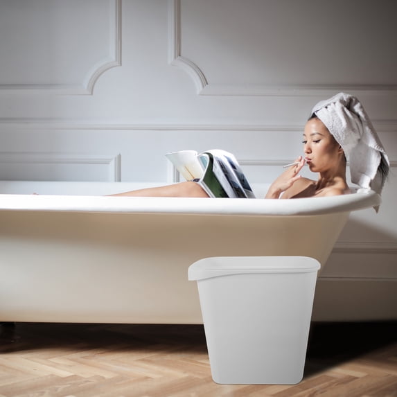 UPOUART Slim Recycle Trash Can 1-Pack for Home Use, Space-Saving Design, and Waste Bin