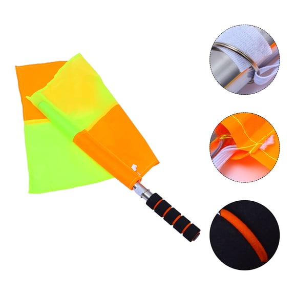 UPOUART Referee Flags 1 Pack for Car Racing Events with Stainless Steel Tubes, Assorted Colors Fan Gear Accessories