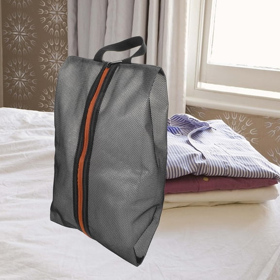 UPOUART 1Pack Shoe Bag for Traveling Black Nylon TPU Composite Mesh - and Stain Protection
