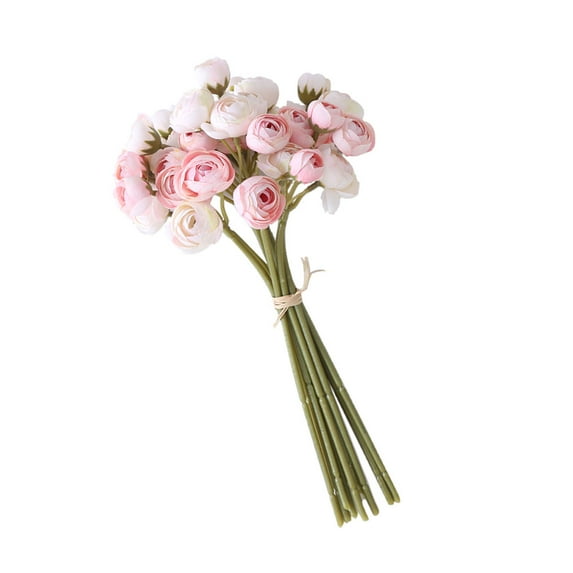 UPOUART 1Pack Simulated Camellia Bouquet Home Decoration Simulation Flowers for Weddings Pink