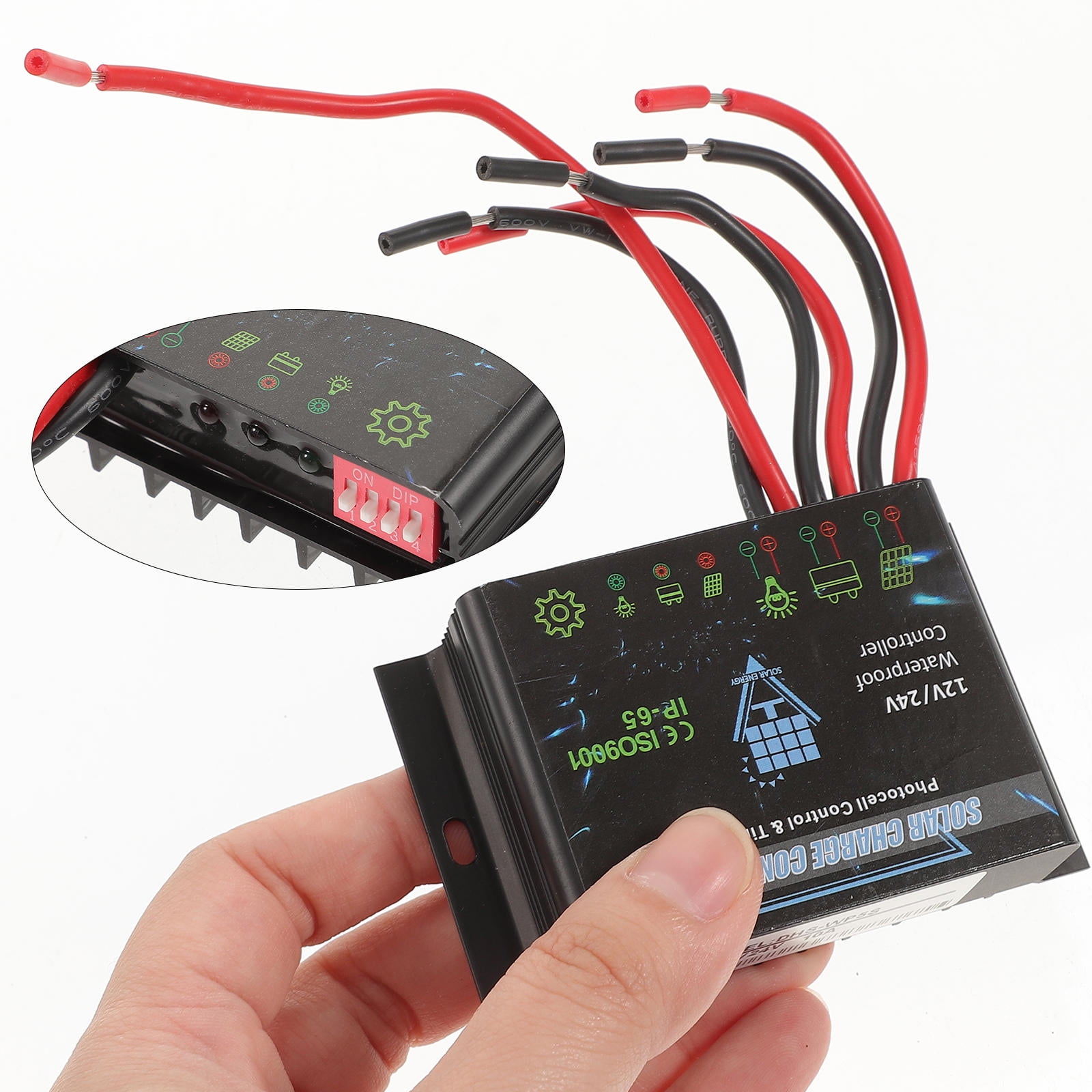 UPOUART Solar Waterproof Solar Charge Controller Plastic 1Pack for ...