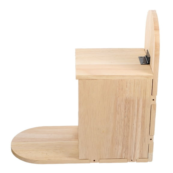 UPOUART 1Pack Khaki Wood Squirrel Feeder Table Outdoor Garden Attracts Wildlife