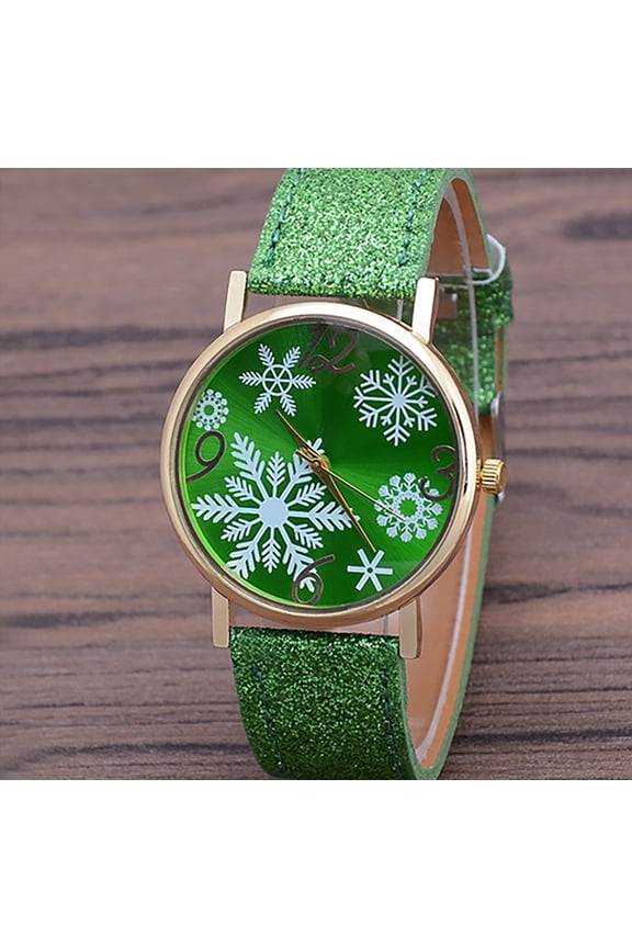 Women's Cute Green Stainless Steel Watch 1 Pack Stylish Timepiece for Christmas and Holiday Celebrations