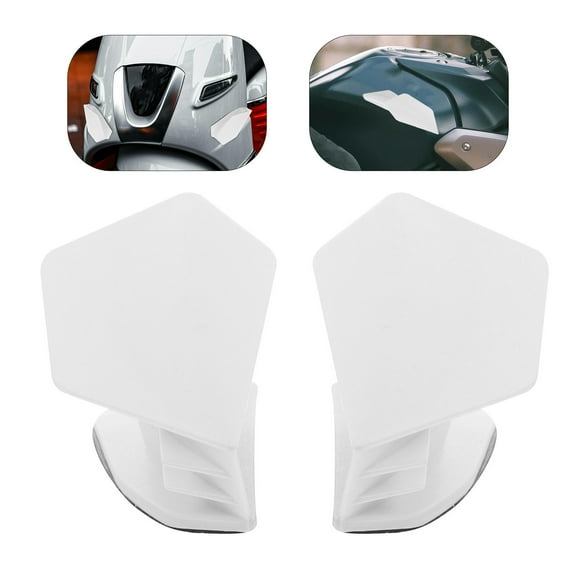 UPOUART 1Pair Motorcycle Fairing Winglets White ABS Plastic Durable Side Spoiler for Motorbike Use