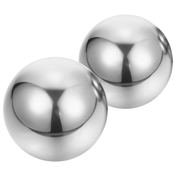 UPOUART 1Pair Portable Plated Silver Baoding Balls Hand Roller for Muscle Tension Release